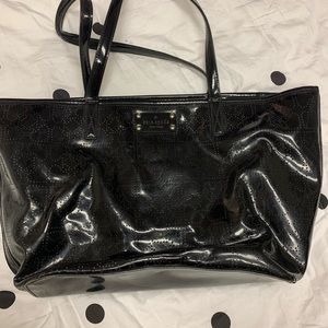 Very used Black Kate Spade Tote bag Large